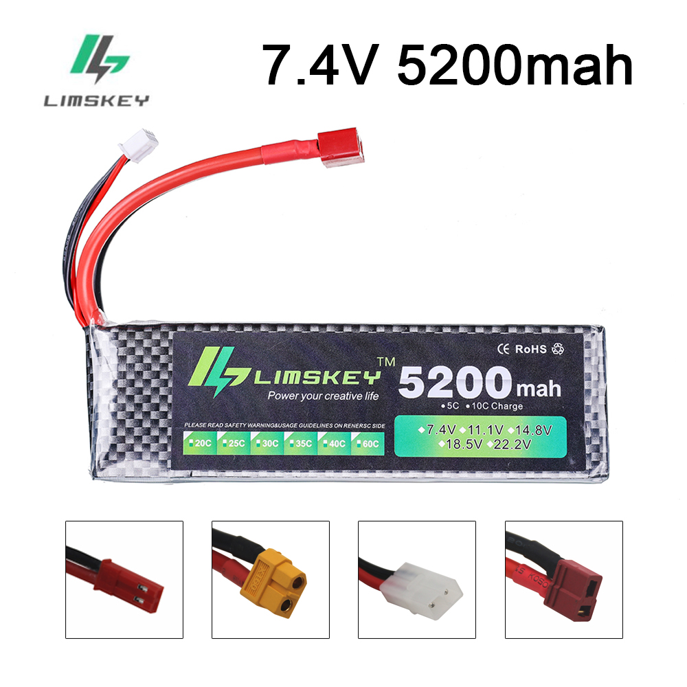 Hobby Rc Quadcopters & Multirotors - リムスキーパワーバッテリー 7.4V 5200mAh バッテリー 30C RCおもちゃ用バッテリー