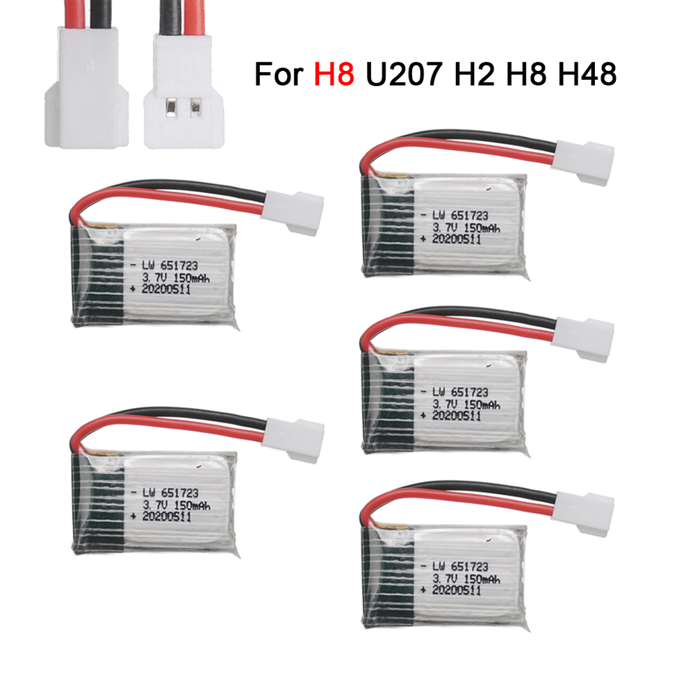 Rc Hobby Parts - 3.7v 150mahリポRCドローンバッテリー H2 H8 H48 U207