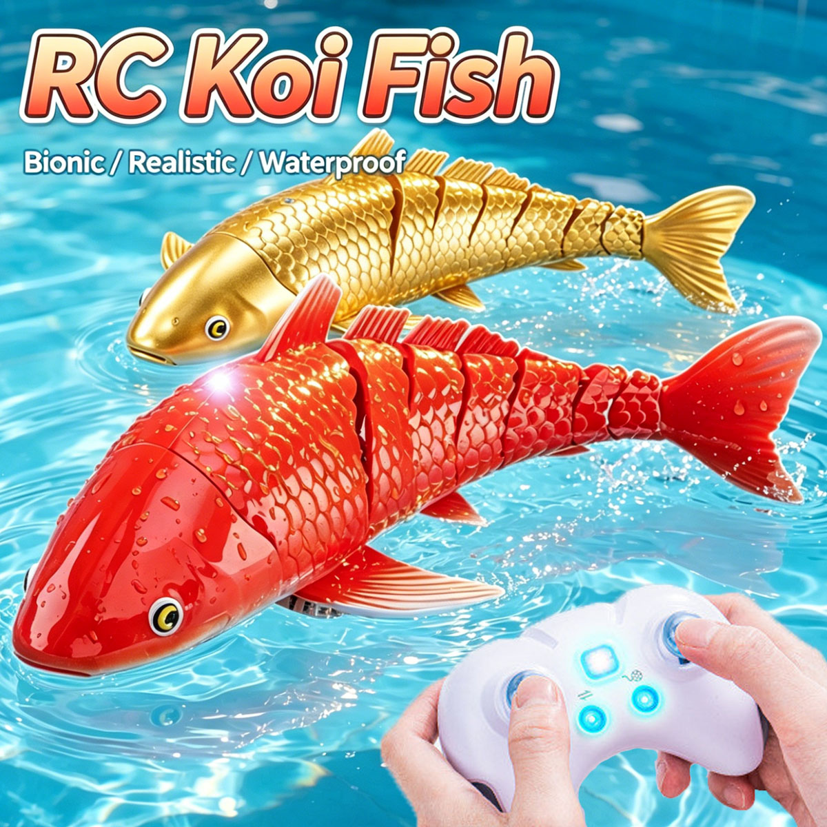 Rc Submarine Water - スマートRC魚 バイオニック鯉 魚型水遊びおもちゃ リモコンボート 船舶型リアルな潜水艦ロボット 電動玩具