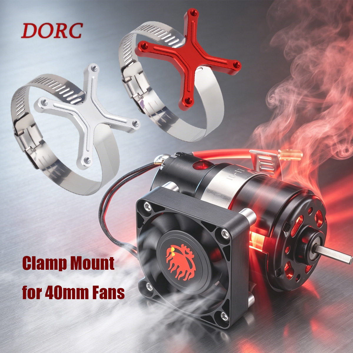 Rc Hobby Parts - ユニバーサル調整可能なファンマウント 30-49mm 広範囲対応 1/8 1/10 RC