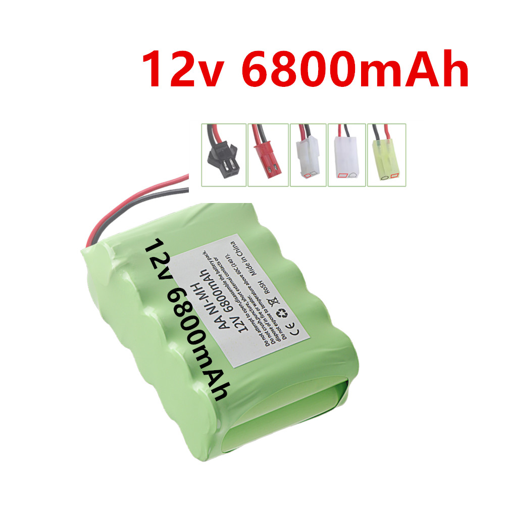 Rc Hobby Tank - 12v 6800mAh ニッケル水素充電式バッテリー タミヤ/JST/SM 用電動おもちゃ RC