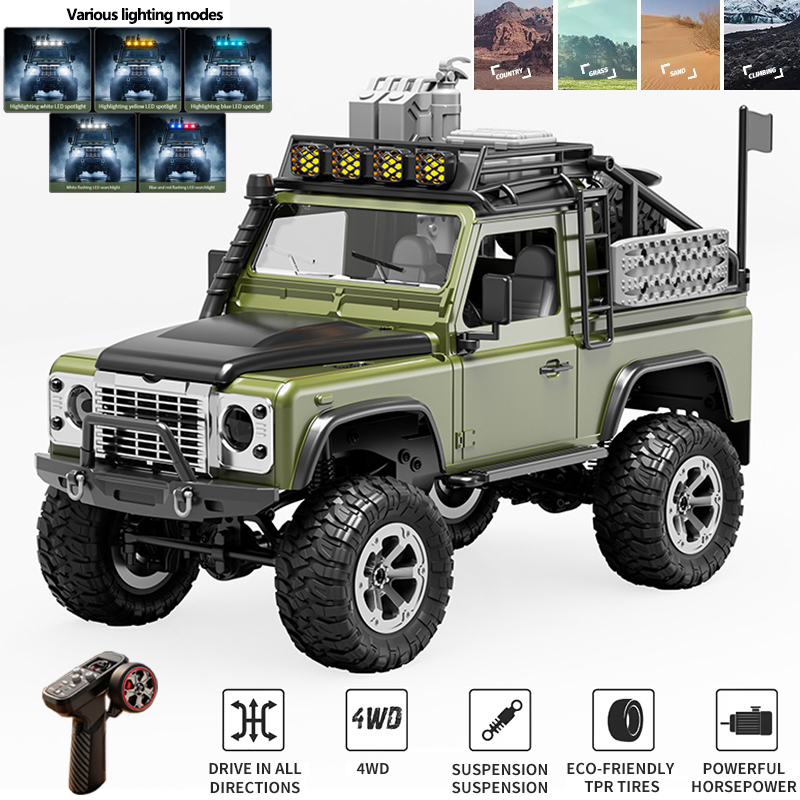 Rc Hobby Pro - KF90 1:12 4WD RCクライミングカー オフロード LEDライト付き