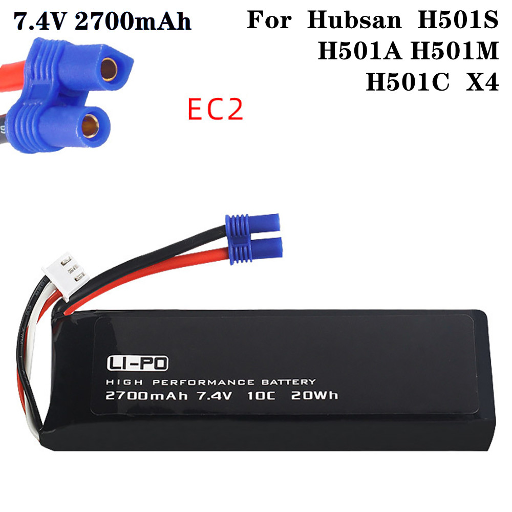 Rc Hobby Parts - 7.4V 2700mAh 10C オリジナルバッテリー Hubsan H501S