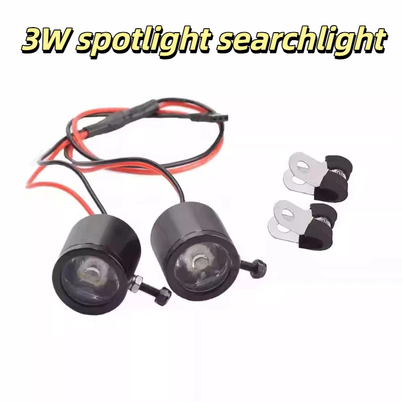 Rc Hobby Models - RCモデル3W LEDヘッドライトスポットライト 1/5スケールニトロカー、1/7スケールショートコースクライミングトラック、RCホビーカーアクセサリー用