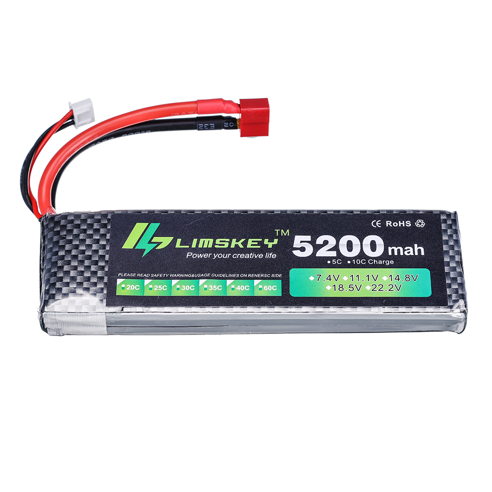 リムスキーパワーバッテリー 7.4V 5200mAh バッテ - Hobby Rc Quadcopters & Multirotors のレビューと価格