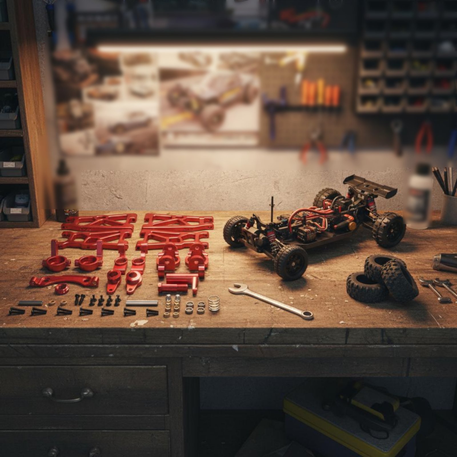 6ピース 1/10スケール RCカーパーツセット CNC加工 - Shock Absorber Rc のレビューと価格