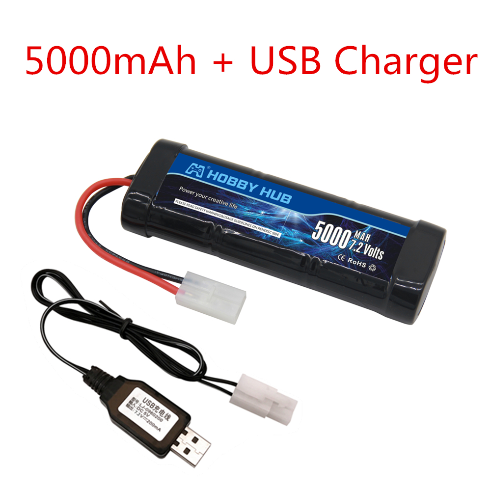 新しい 7.2V バッテリー 5000/6800mAh Ni - Rc Hobby Tank のレビューと価格