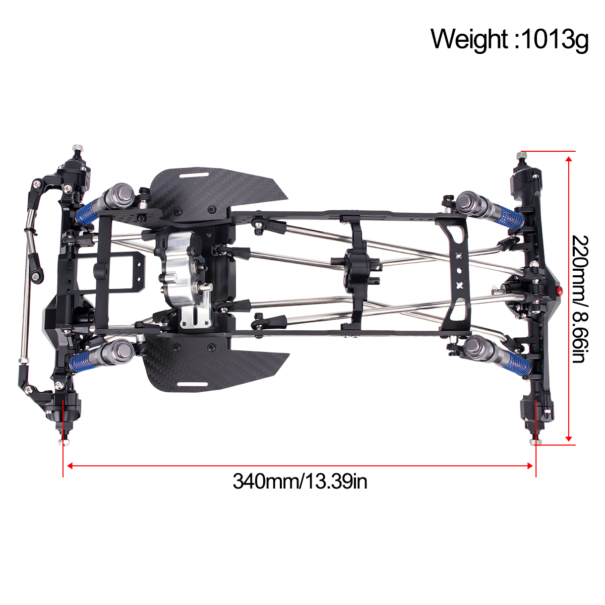 ハイクリアランスカーボンファイバーLCGシャーシキット、トラ - Shock Absorber Rc のレビューと価格