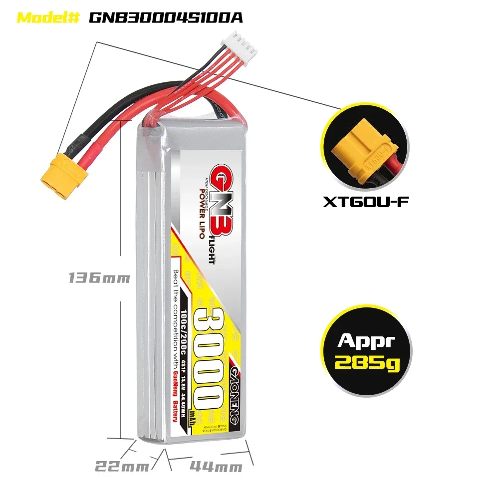 GAONENG GNB 3000mAh 4S 100C 20 - Rc Hobby Models のレビューと価格