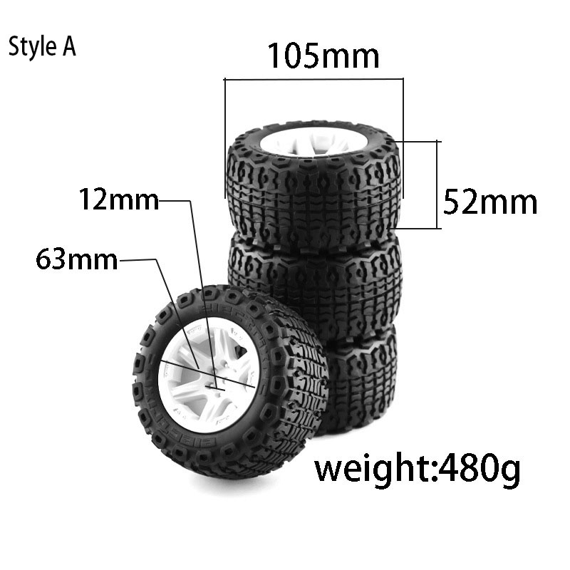 4 個 RC モンスタートラックホイールタイヤ 12 ミリメ - Rc Truck Monster のレビューと価格