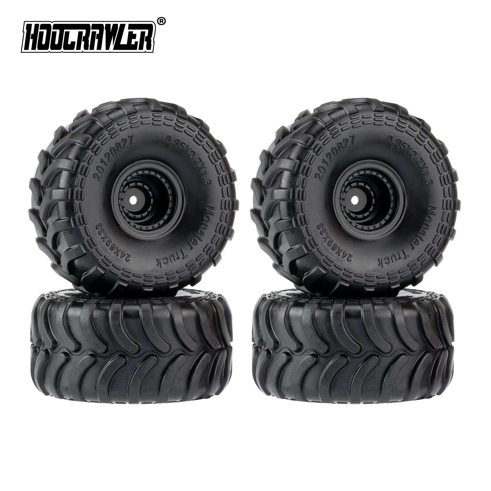 4個入りモンスタートラックタイヤ、ホイールリム付き、1:24 - Rc Truck Monster のレビューと価格