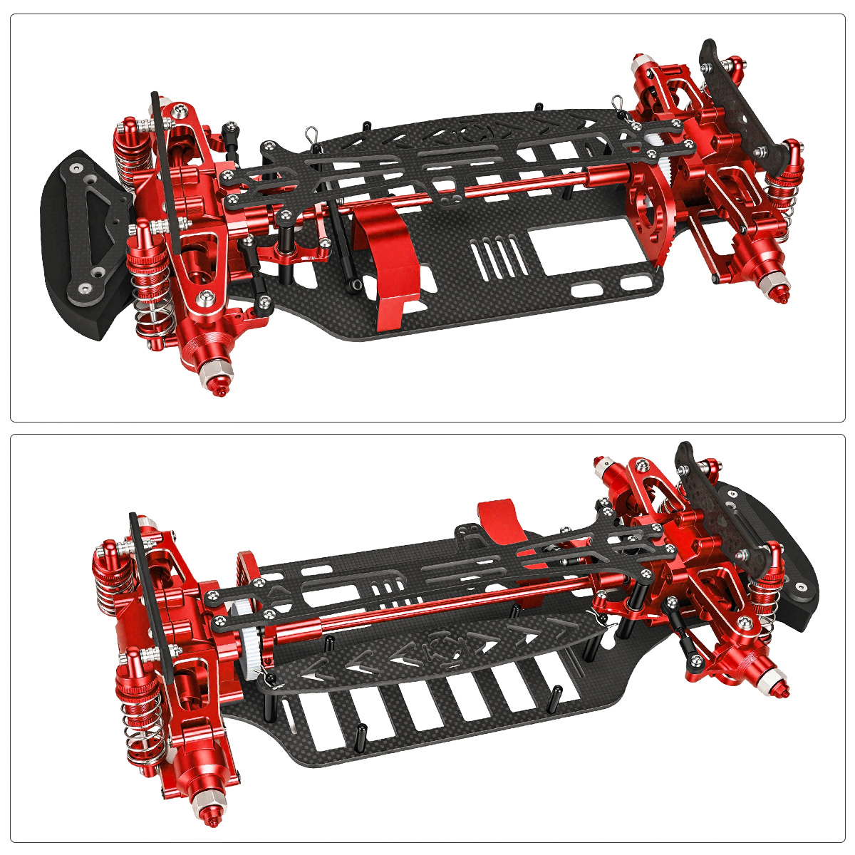 アルミ＆カーボンファイバーフレームシャーシキット、ショックア - Shock Absorber Rc のレビューと価格