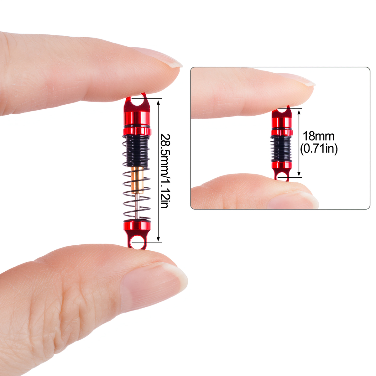 4 個のアルミショックアブソーバー 28.5mm 3 つのス - Shock Absorber Rc のレビューと価格