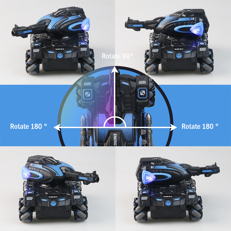 RC スプレー車 2.4 グラム四輪スタント発射水球タンク車 - Rc Hobby Pro のレビューと価格